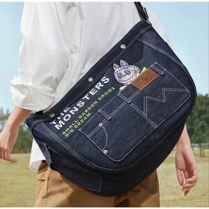 Labubu the Monsters Fall in Wild Denim Messenger Bag  Pop Mart New Sealed!
